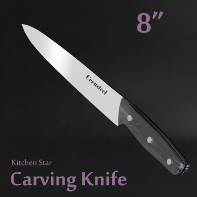 Carving Cerasteel Kitchen Knife With Long Lasting Sharpness 20.5 Length